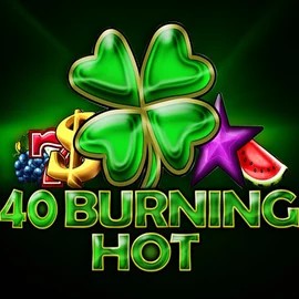 40 Burning Hot slot logo by Amusnet Interactive at Captain Cooks Casino40 Burning Hot