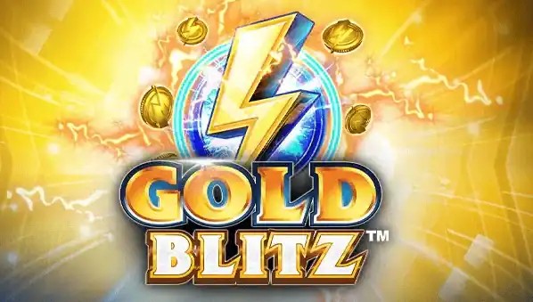 Gold Blitz slot logo by Fortune Factory Studios at Captain Cooks Casino