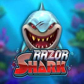 Razor Shark logo by Push Gaming at Captain Cooks Casino
