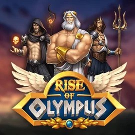 Rise of Olympus slot logo by Play'n GO at Captain Cooks Casino